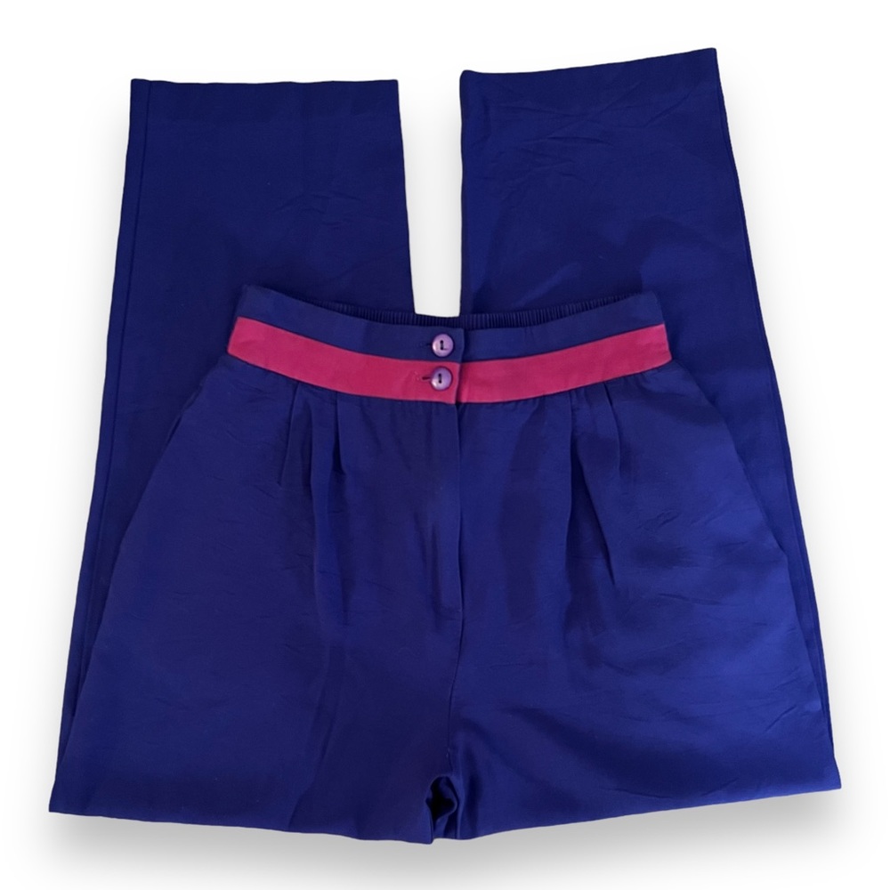 Vintage 80's Purple High Waisted Trousers Pants